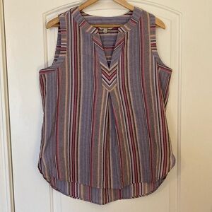 Liverpool Los Angeles Women's striped popover Tunic Casual Size M EUC